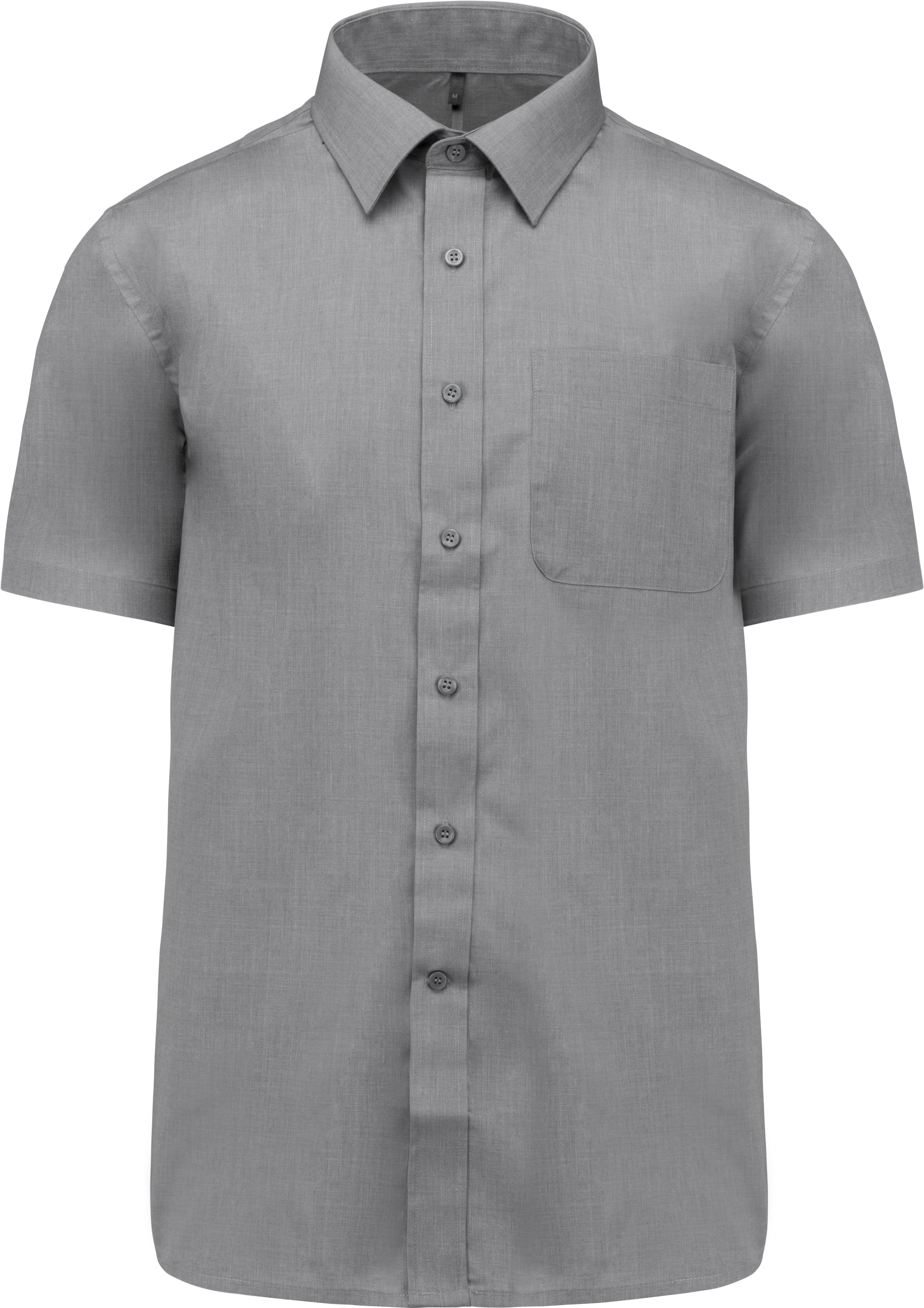 Chemise homme manches courtes Popeline K551 - Marl Storm Grey