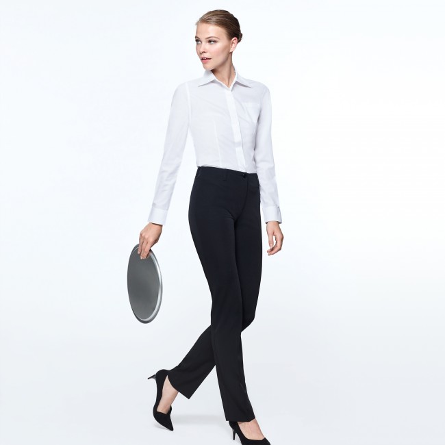 Pantalon personnalisé en vente avec de nombreux modèles et coloris disponibles chez Textile Direct Pantalon femme de serveuse WAITRESS noir en vente chez Textile Direct
