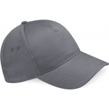Casquette 5 panneaux Ultimate B15 - Graphite Grey personnalisable - Vue de face