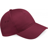 Casquette 5 panneaux Ultimate B15 - Burgundy personnalisable - Vue de face
