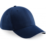 Casquette Athleisure - 6 panneaux B20 - French Navy / White personnalisable - Vue de face