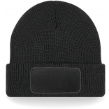 Bonnet Patch Thinsulate™ B440 - Black personnalisable - Vue de face