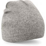 Bonnet Beanie original Pull-On B44 - Heather Grey personnalisable - Vue de face