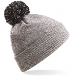 Bonnet Snowstar® B450 - Heather Grey / Black personnalisable - Vue de face
