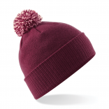 Bonnet Snowstar® B450 - Burgundy / Off White personnalisable - Vue de face