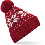 Bonnet Snowstar® jacquard B456 - Classic Red / White personnalisable - Vue de face