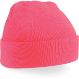 Bonnet Original à revers B45 - Fluorescent Pink personnalisable - Vue de face