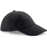 Casquette profil bas en coton drill - 6 panneaux B58 - Black personnalisable - Vue de face