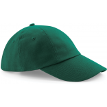 Casquette profil bas en coton drill - 6 panneaux B58 - Bottle Green personnalisable - Vue de face