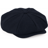 Casquette gavroche "Heritage" B628 - Navy Herringbone personnalisable - Vue de face