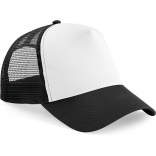 Casquette américaine B640 - Black / White personnalisable - Vue de face