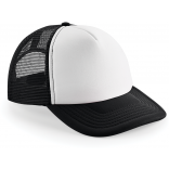 Casquette américaine Vintage B645 - Black / White personnalisable - Vue de face