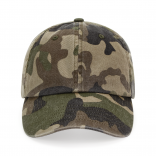 Casquette vintage profil bas B655 - Vintage Jungle Camo personnalisable - Vue de face