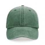 Casquette vintage profil bas B655 - Vintage Bottle Green personnalisable - Vue de face
