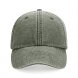 Casquette vintage profil bas B655 - Vintage Olive personnalisable - Vue de face