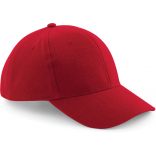 Casquette homme Pro-Style en coton brossé - 6 panneaux B65 - Classic Red personnalisable - Vue de face