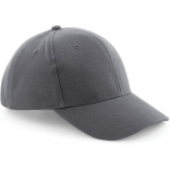 Casquette homme Pro-Style en coton brossé - 6 panneaux B65 - Graphite Grey personnalisable - Vue de face