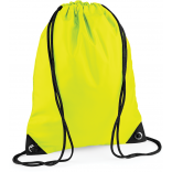 Sac à dos cordelettes PREMIUM BG10 - Fluorescent Yellow personnalisable - Vue de face