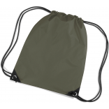 Sac à dos cordelettes PREMIUM BG10 - Green Olive personnalisable - Vue de face