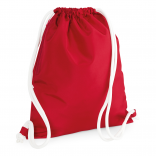 Sac à dos de gym à cordon BG110 - Classic Red personnalisable - Vue de face