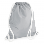 Sac à dos de gym à cordon BG110 - Light Grey personnalisable - Vue de face