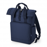 Sac à dos pour ordinateur recyclé BG118L - Navy Dusk personnalisable - Vue de face