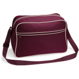 Sac bandoulière Rétro BG14 - Burgundy / Sand personnalisable - Vue de face