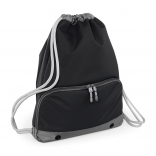 Gymsac Athleisure BG542 - Black personnalisable - Vue de face