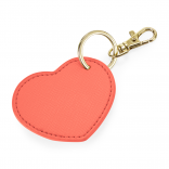 Porte-clés coeur BG746 - Coral personnalisable - Vue de face