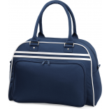 Sac Bowling Rétro BG75 - French Navy / White personnalisable - Vue de face