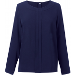 Blouse Crêpe de Chine Roma BT2279 - Navy personnalisable - Vue de face