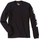 T-shirt Logo manches longues CAREK231 - Black personnalisable - Vue de face