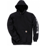 Sweat-shirt capuche logo CARK288 - Black personnalisable - Vue de face