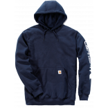 Sweat-shirt capuche logo CARK288 - Navy personnalisable - Vue de face