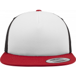Casquette foam trucker FL6005FW - Red / White / Black personnalisable - Vue de face