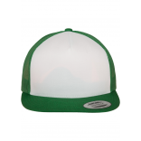 Casquette Classic Trucker FL6006W - KELLY / WHITE personnalisable - Vue de face