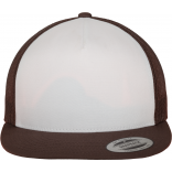Casquette Classic Trucker FL6006W - Brown / White / Brown personnalisable - Vue de face