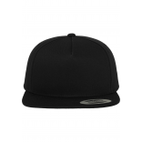 Casquette Classic 5 Panel Snapback FL6007 - BLACK / BLACK personnalisable - Vue de face