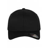 Casquette Flexfit Wooly Combed FL6277 - BLACK / BLACK personnalisable - Vue de face