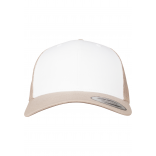Casquette Retro Trucker Colored Front FL6606CF - KHAKI / WHITE personnalisable - Vue de face