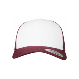Casquette Retro Trucker Colored Front FL6606CF - MAROON / WHITE personnalisable - Vue de face