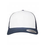 Casquette Retro Trucker Colored Front FL6606CF - NAVY / WHITE personnalisable - Vue de face