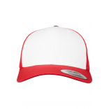 Casquette Retro Trucker Colored Front FL6606CF - RED / WHITE personnalisable - Vue de face