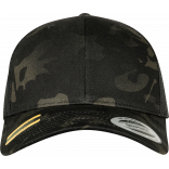 Casquette retro trucker multicam FL6606MC - BLACK MULTICAM personnalisable - Vue de face