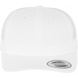 Casquette retro trucker FL6606 - WHITE personnalisable - Vue de face
