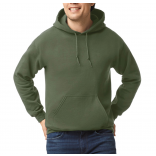 Sweat-shirt capuche Heavy Blend™ GI18500 - Military Green personnalisable - Vue de face