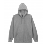 Sweat-shirt homme zippé capuche Heavy Blend™ GI18600 - Sport Grey personnalisable - Vue de face