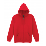 Sweat-shirt homme zippé capuche Heavy Blend™ GI18600 - Red personnalisable - Vue de face