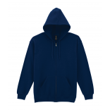 Sweat-shirt homme zippé capuche Heavy Blend™ GI18600 - Navy personnalisable - Vue de face