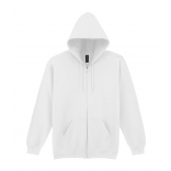 Sweat-shirt homme zippé capuche Heavy Blend™ GI18600 - White personnalisable - Vue de face